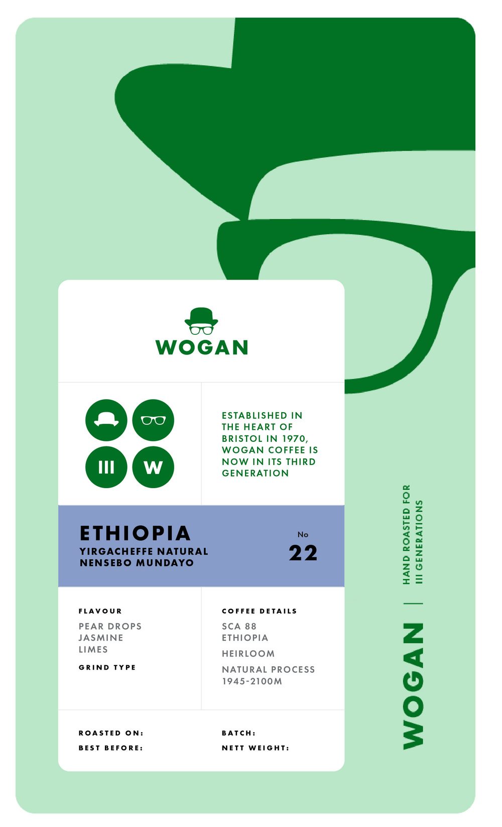 Ethiopia, Yirgacheffe Natural, Nensebo Mundayo